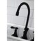 Kingston Brass KS2980BAL Heirloom Widespread Bathroom Faucet W/Brass Pop-Up, Matte Blk KS2980BAL - alternate 3